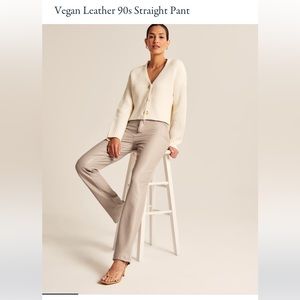 Abercrombie Vegan Leather Straight Pant